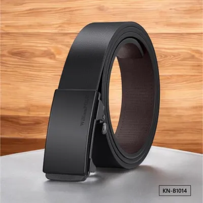 Elegant Black Leather Belt